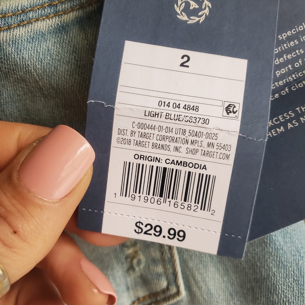 Universal Thread distressed skinny jeans Size 2 NWT - Picture 6 of 6